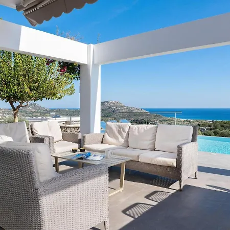 Willa Sea View In Kalythies With Private Pool Near 3 Beaches Kalithies