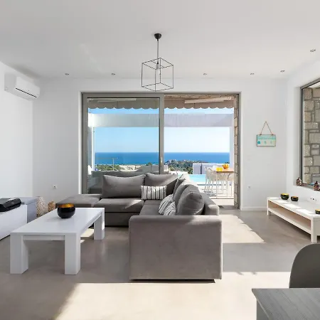 Villa Sea View In Kalythies With Private Pool Near 3 Beaches Kalithies