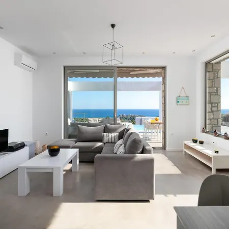 Sea View In Kalythies With Private Pool Near 3 Beaches * Kalithies